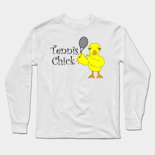 Tennis Chick Text Long Sleeve T-Shirt